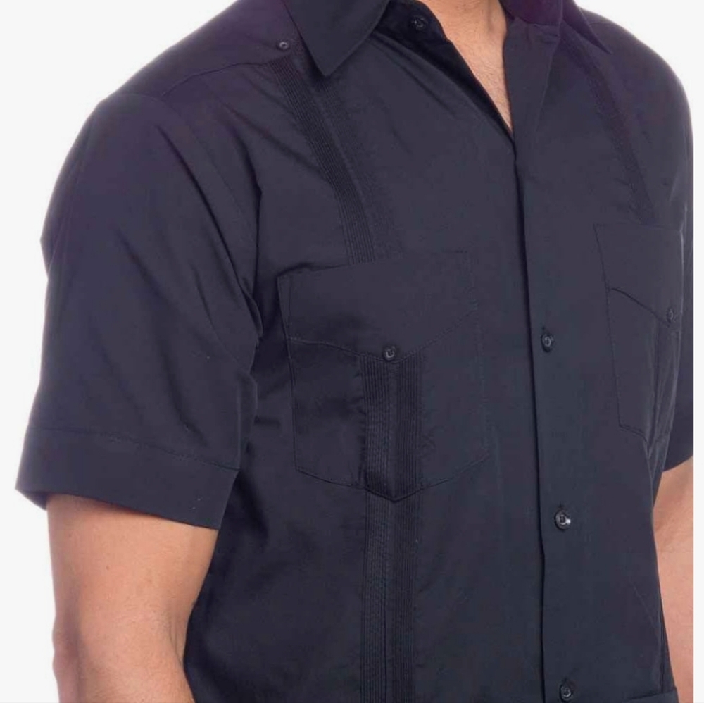 Guayabera Autentica Mens Linen Button Up Top Small View 3